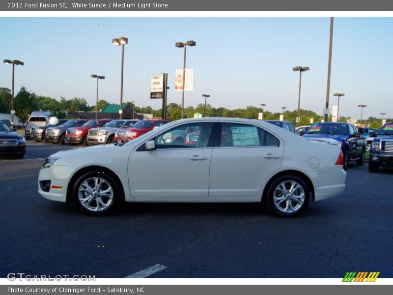 White Suede / Medium Light Stone 2012 Ford Fusion SE