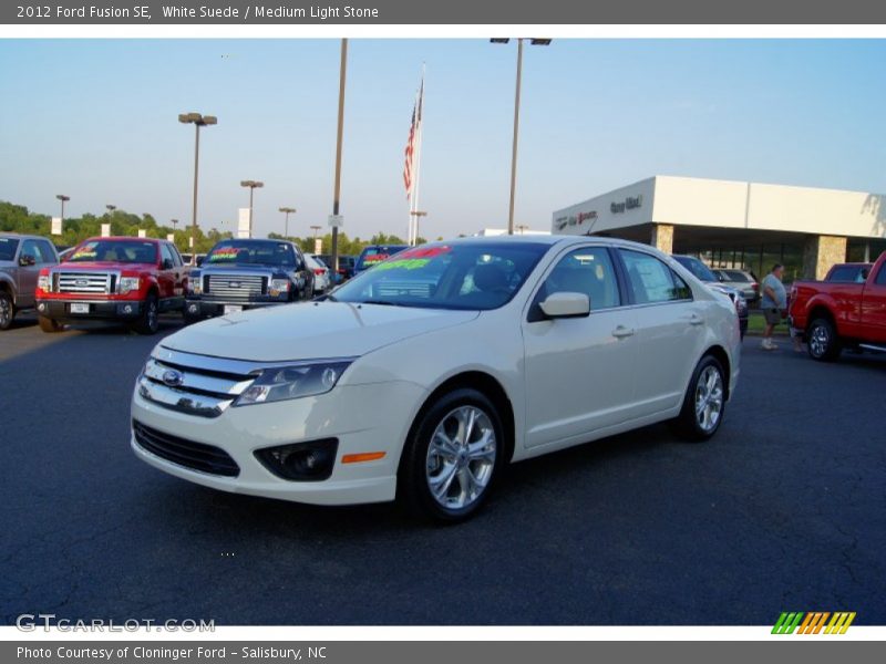White Suede / Medium Light Stone 2012 Ford Fusion SE