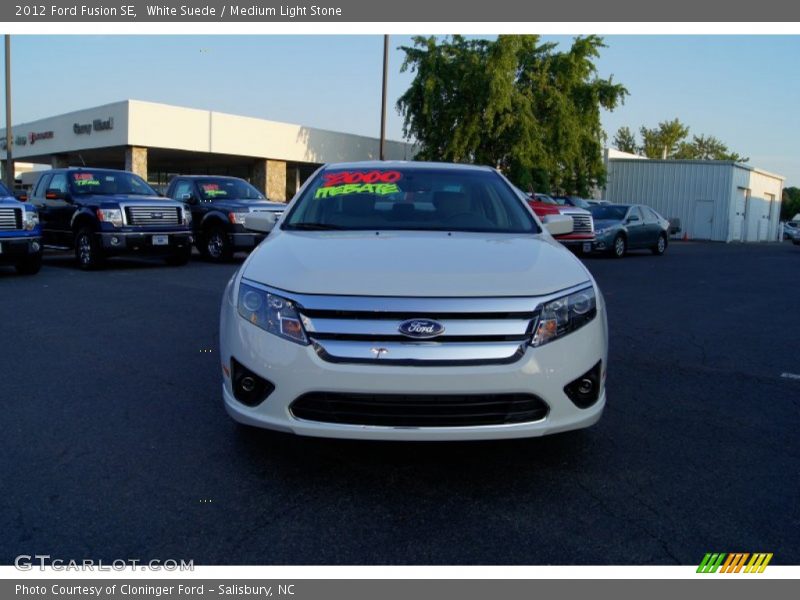 White Suede / Medium Light Stone 2012 Ford Fusion SE