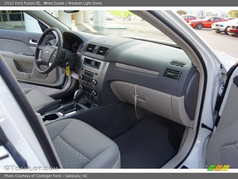 White Suede / Medium Light Stone 2012 Ford Fusion SE