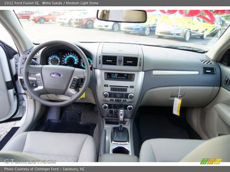 White Suede / Medium Light Stone 2012 Ford Fusion SE