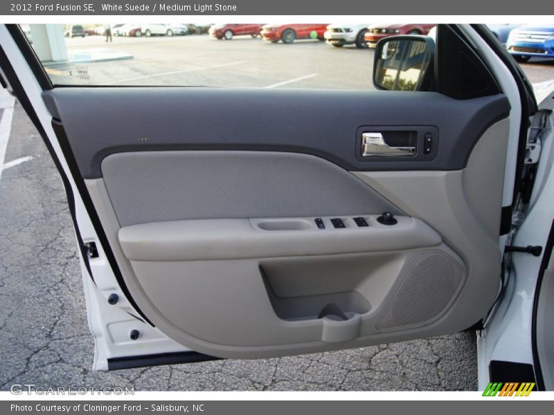 White Suede / Medium Light Stone 2012 Ford Fusion SE