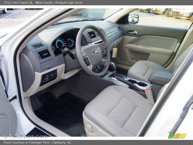 White Suede / Medium Light Stone 2012 Ford Fusion SE