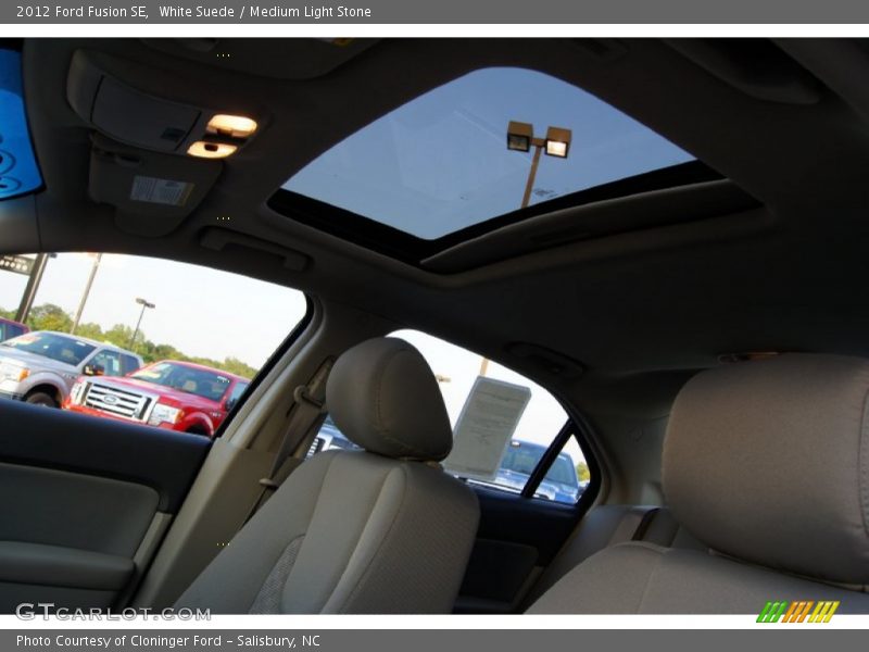 White Suede / Medium Light Stone 2012 Ford Fusion SE