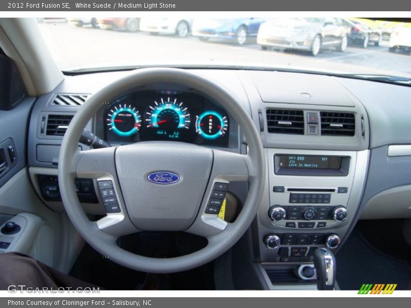 White Suede / Medium Light Stone 2012 Ford Fusion SE