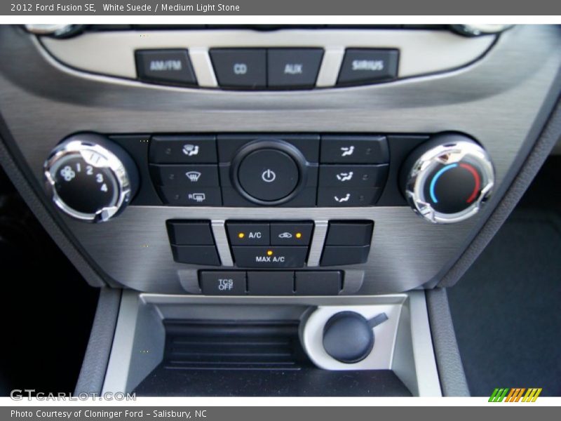 White Suede / Medium Light Stone 2012 Ford Fusion SE