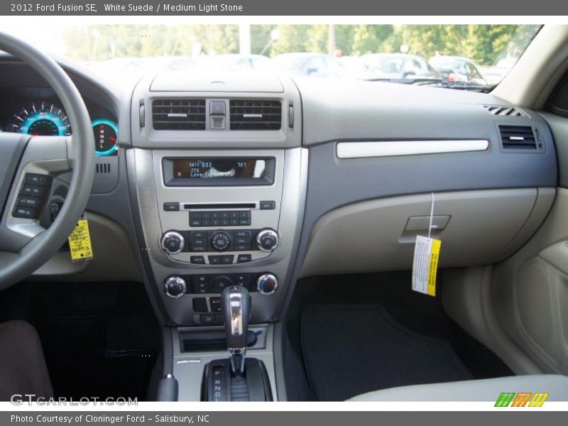 White Suede / Medium Light Stone 2012 Ford Fusion SE