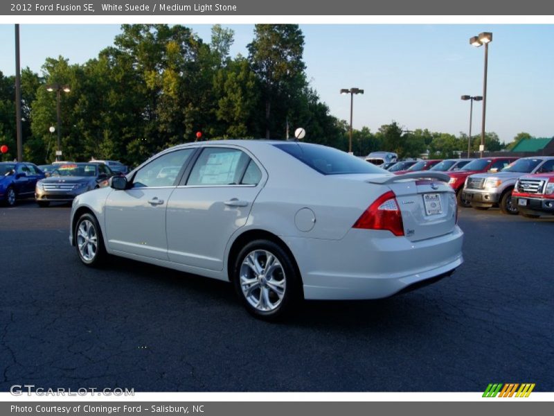 White Suede / Medium Light Stone 2012 Ford Fusion SE