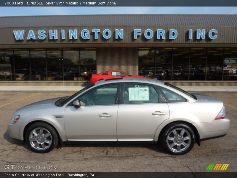 Silver Birch Metallic / Medium Light Stone 2008 Ford Taurus SEL