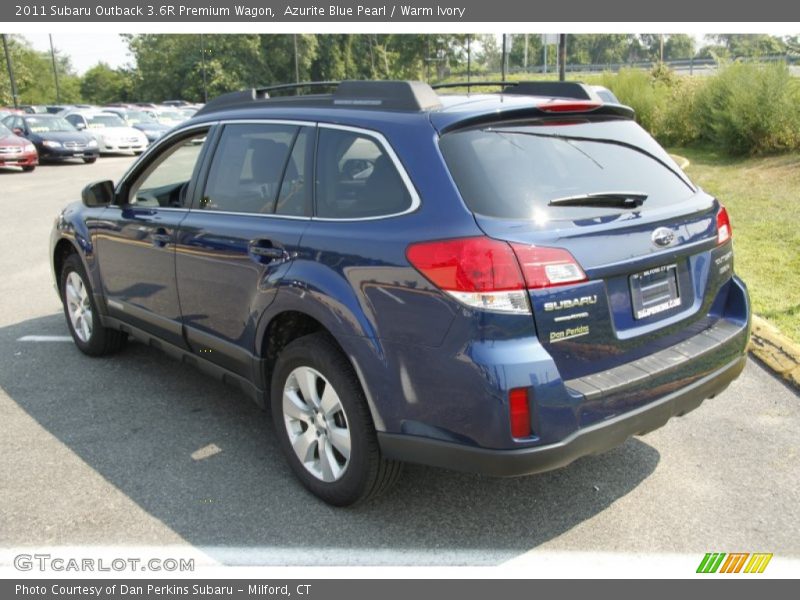 Azurite Blue Pearl / Warm Ivory 2011 Subaru Outback 3.6R Premium Wagon