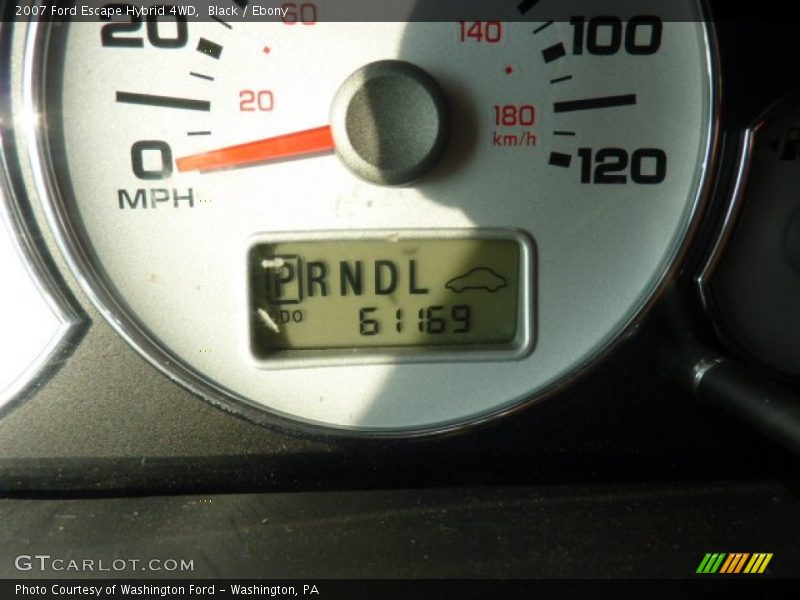 Black / Ebony 2007 Ford Escape Hybrid 4WD