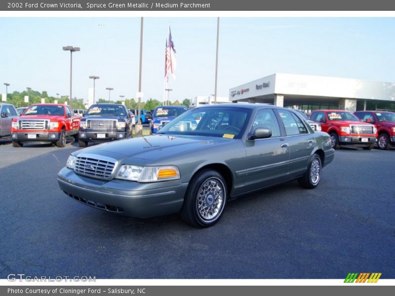 Spruce Green Metallic / Medium Parchment 2002 Ford Crown Victoria