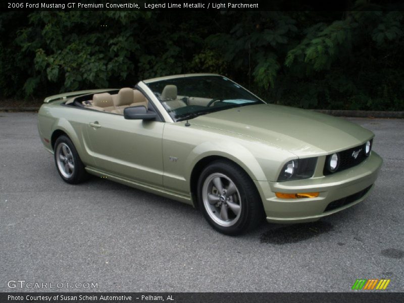 Legend Lime Metallic / Light Parchment 2006 Ford Mustang GT Premium Convertible