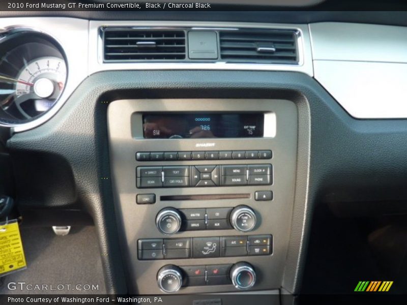 Controls of 2010 Mustang GT Premium Convertible