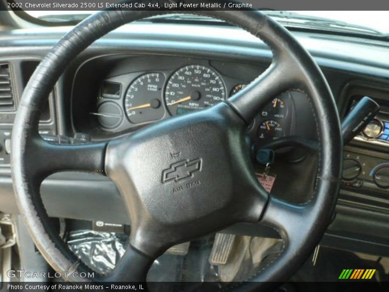 Light Pewter Metallic / Graphite 2002 Chevrolet Silverado 2500 LS Extended Cab 4x4