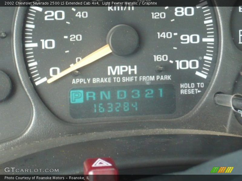 Light Pewter Metallic / Graphite 2002 Chevrolet Silverado 2500 LS Extended Cab 4x4