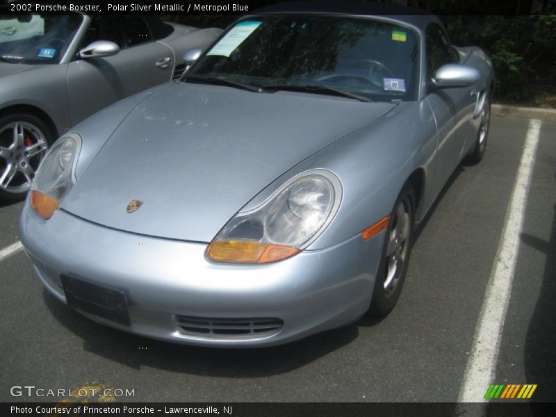 Polar Silver Metallic / Metropol Blue 2002 Porsche Boxster