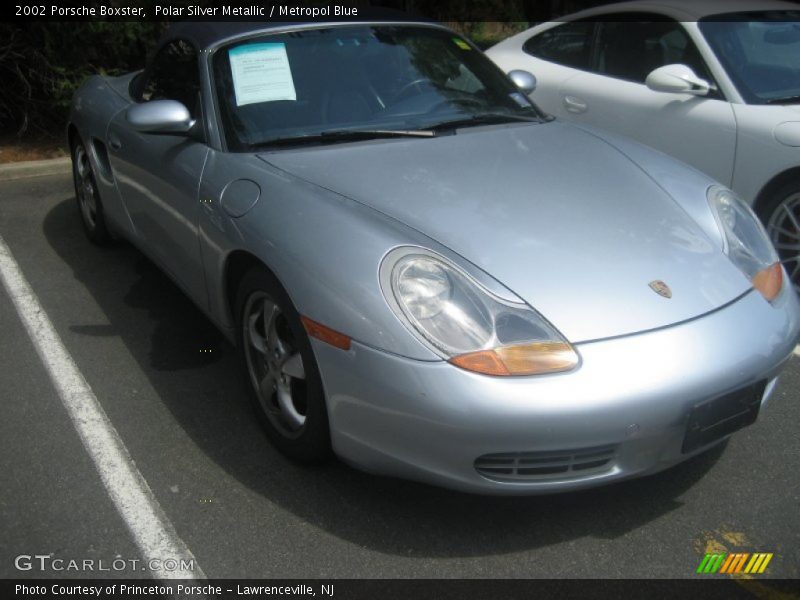 Polar Silver Metallic / Metropol Blue 2002 Porsche Boxster