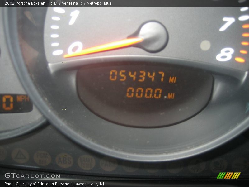 Polar Silver Metallic / Metropol Blue 2002 Porsche Boxster