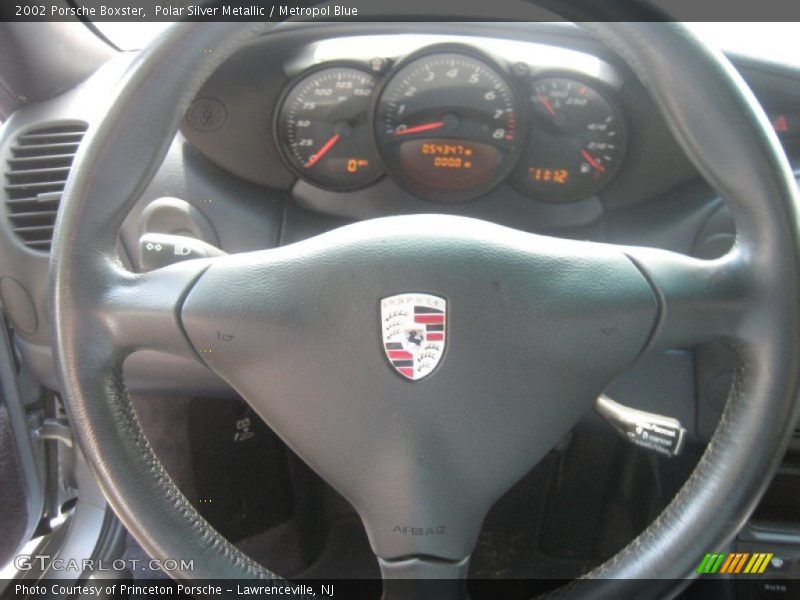 Polar Silver Metallic / Metropol Blue 2002 Porsche Boxster