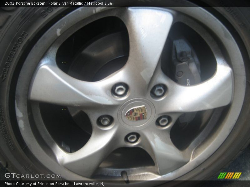 Polar Silver Metallic / Metropol Blue 2002 Porsche Boxster