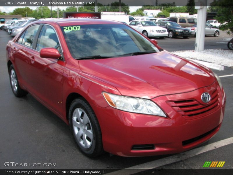 Barcelona Red Metallic / Ash 2007 Toyota Camry LE