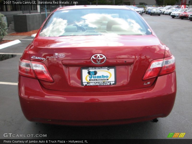 Barcelona Red Metallic / Ash 2007 Toyota Camry LE