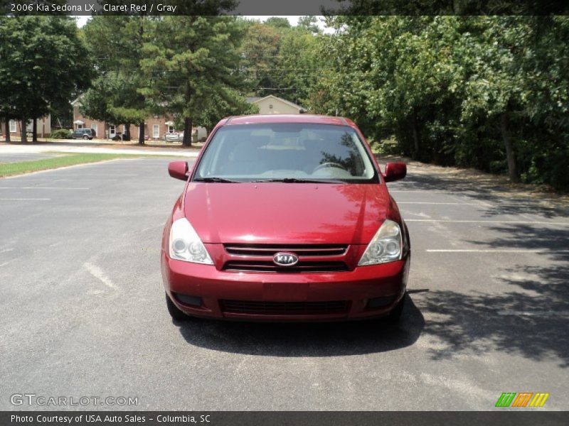 Claret Red / Gray 2006 Kia Sedona LX