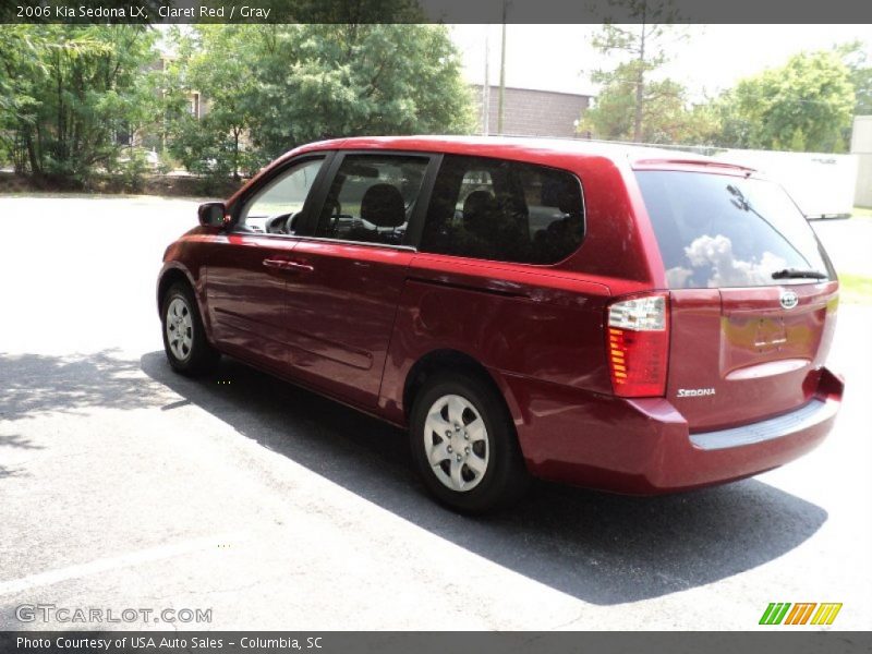 Claret Red / Gray 2006 Kia Sedona LX