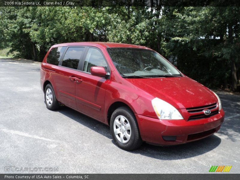 Claret Red / Gray 2006 Kia Sedona LX