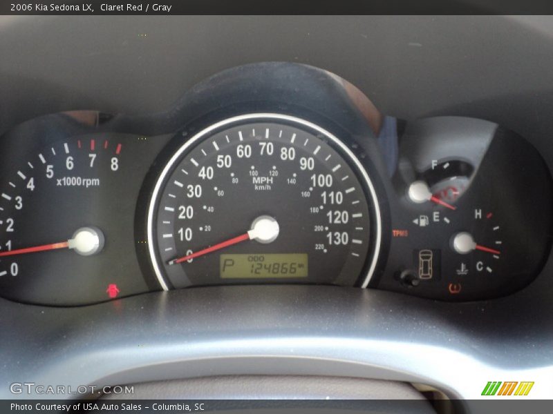 Claret Red / Gray 2006 Kia Sedona LX