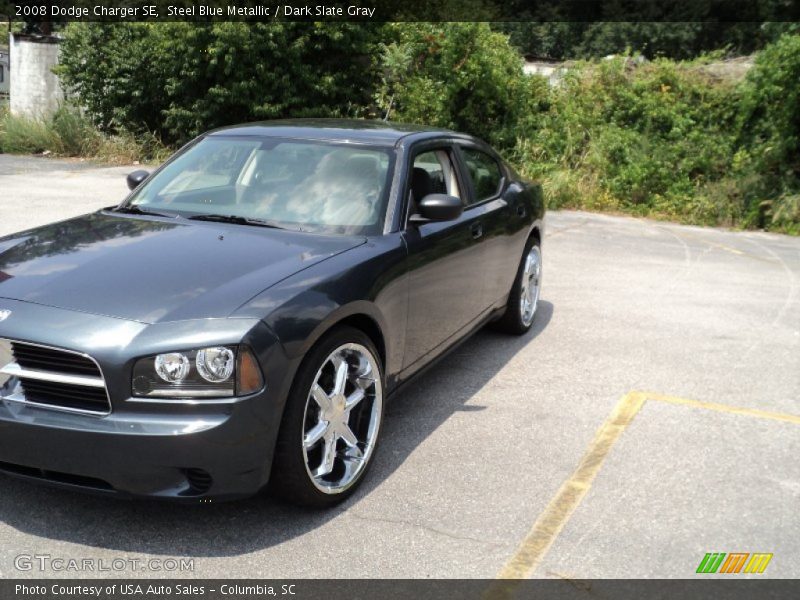 Steel Blue Metallic / Dark Slate Gray 2008 Dodge Charger SE