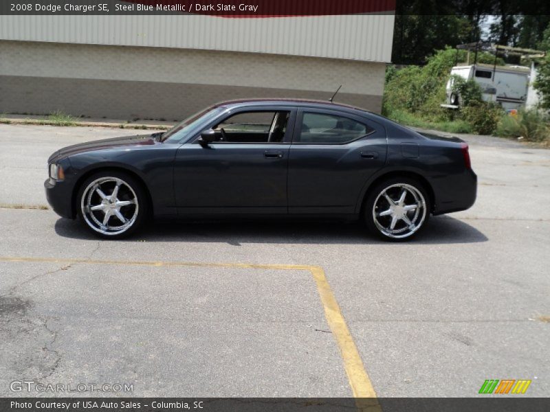 Steel Blue Metallic / Dark Slate Gray 2008 Dodge Charger SE