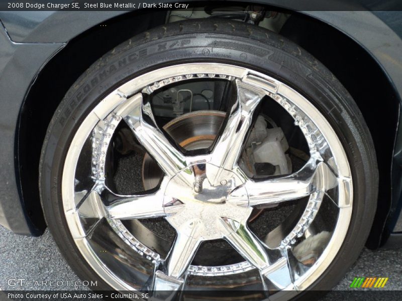 Steel Blue Metallic / Dark Slate Gray 2008 Dodge Charger SE