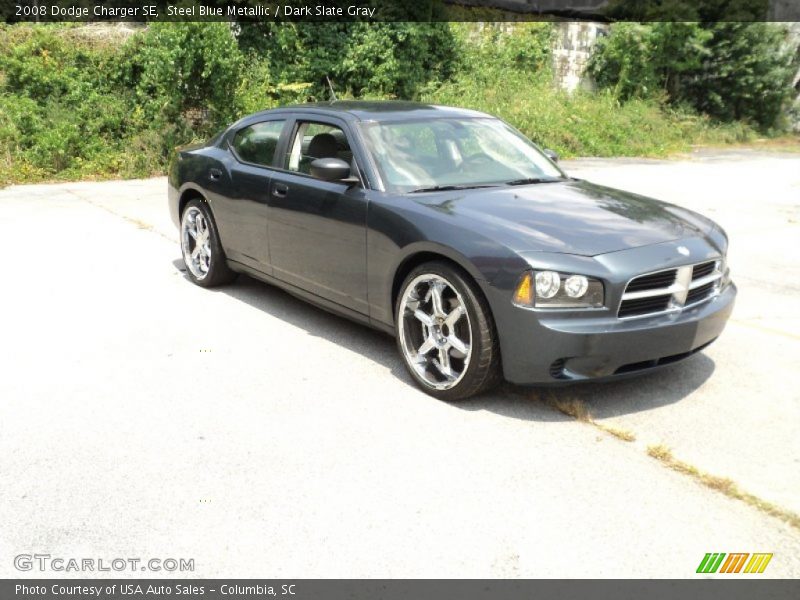 Steel Blue Metallic / Dark Slate Gray 2008 Dodge Charger SE
