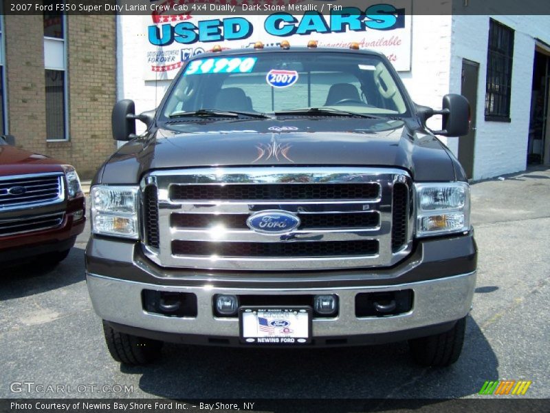 Dark Stone Metallic / Tan 2007 Ford F350 Super Duty Lariat Crew Cab 4x4 Dually