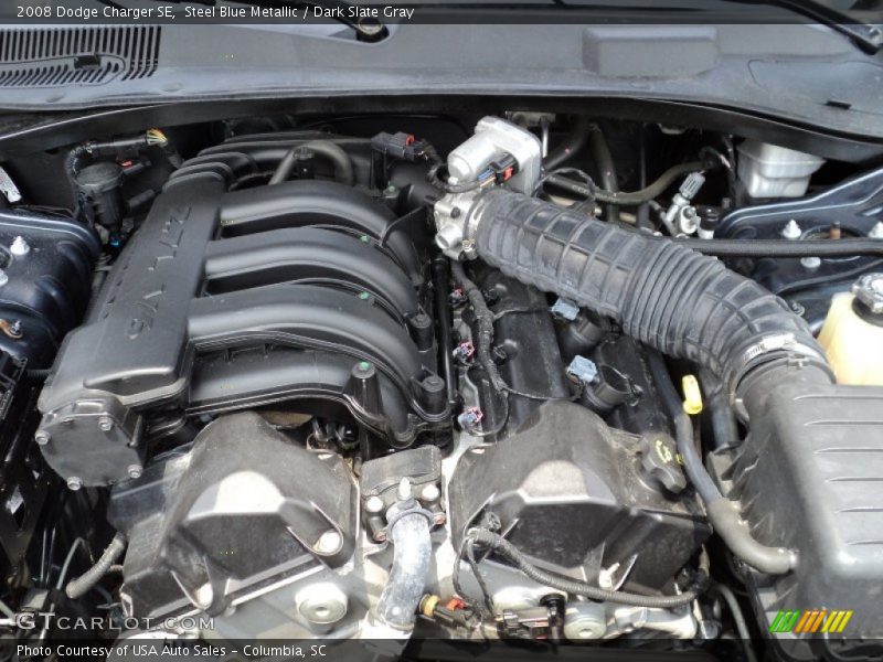 Steel Blue Metallic / Dark Slate Gray 2008 Dodge Charger SE