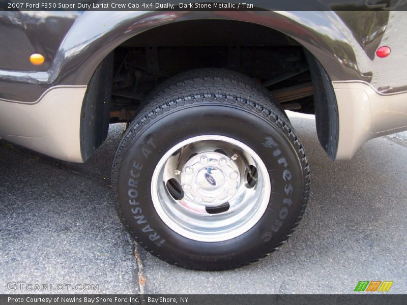Dark Stone Metallic / Tan 2007 Ford F350 Super Duty Lariat Crew Cab 4x4 Dually