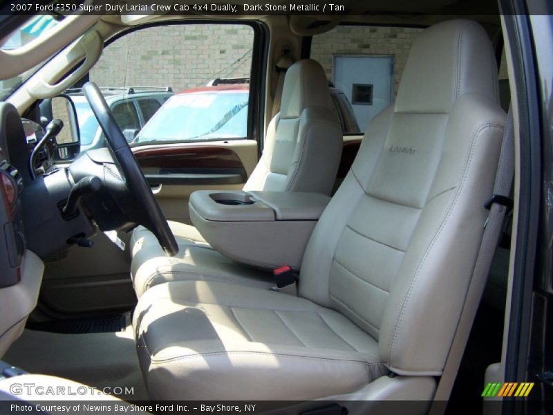 Dark Stone Metallic / Tan 2007 Ford F350 Super Duty Lariat Crew Cab 4x4 Dually