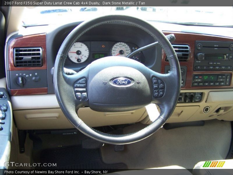 Dark Stone Metallic / Tan 2007 Ford F350 Super Duty Lariat Crew Cab 4x4 Dually