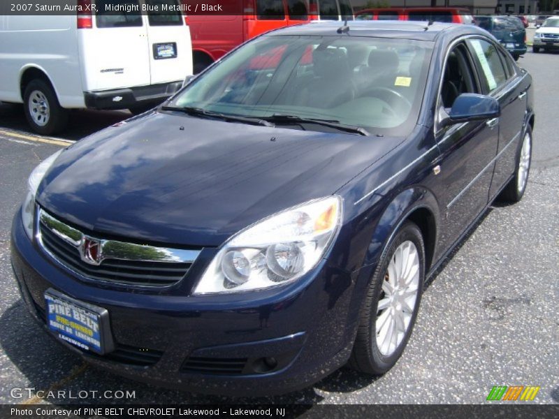 Midnight Blue Metallic / Black 2007 Saturn Aura XR