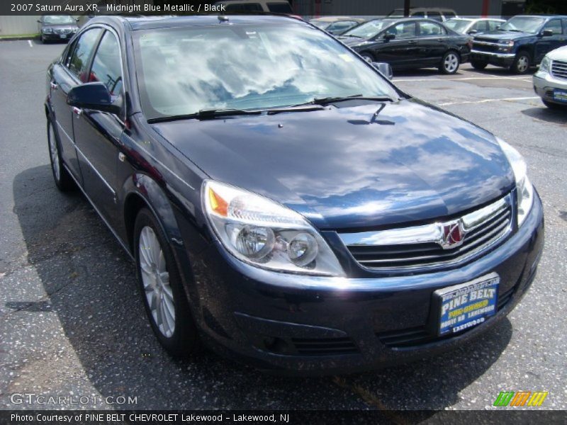 Midnight Blue Metallic / Black 2007 Saturn Aura XR