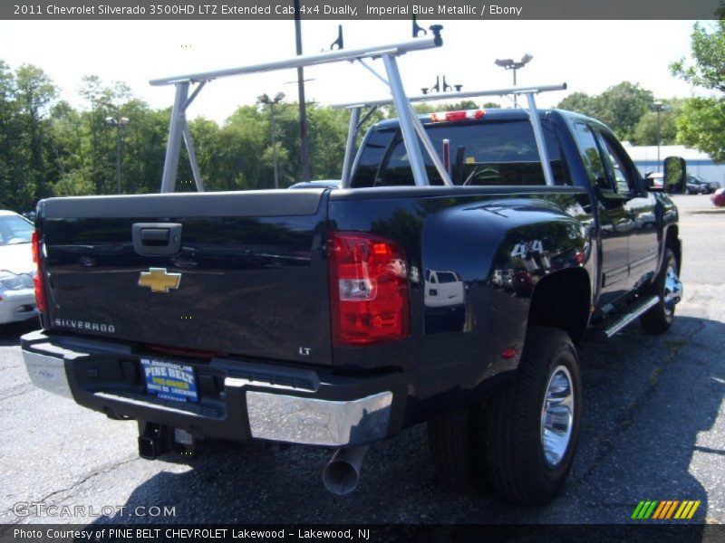 Imperial Blue Metallic / Ebony 2011 Chevrolet Silverado 3500HD LTZ Extended Cab 4x4 Dually