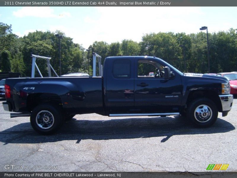 Imperial Blue Metallic / Ebony 2011 Chevrolet Silverado 3500HD LTZ Extended Cab 4x4 Dually