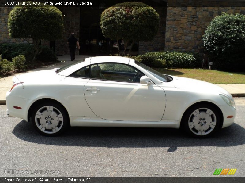 White Gold Crystal / Saddle 2003 Lexus SC 430