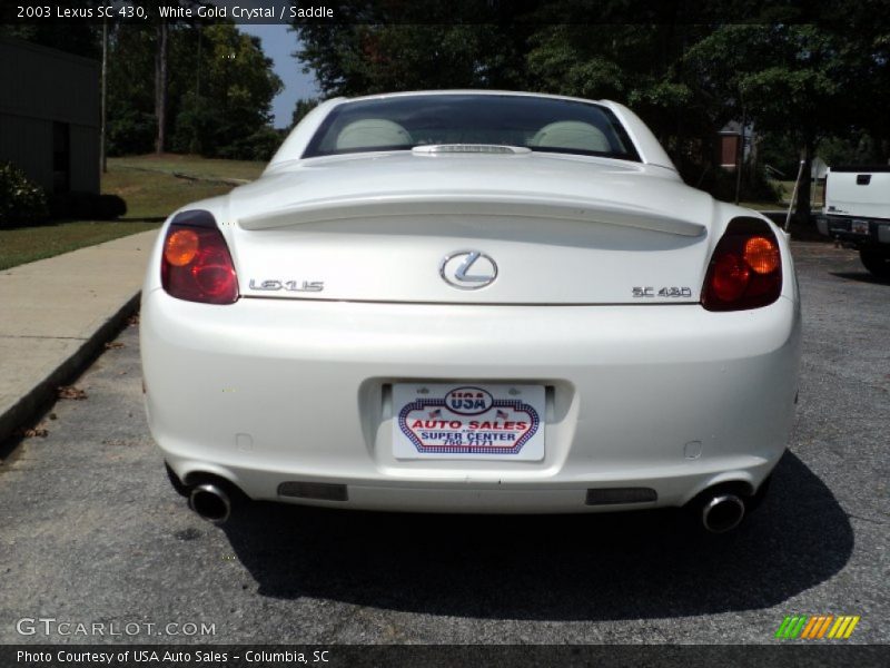 White Gold Crystal / Saddle 2003 Lexus SC 430