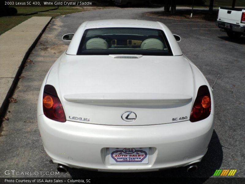 White Gold Crystal / Saddle 2003 Lexus SC 430
