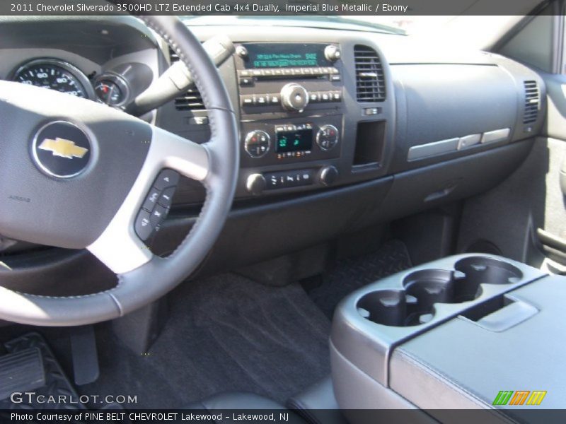 Imperial Blue Metallic / Ebony 2011 Chevrolet Silverado 3500HD LTZ Extended Cab 4x4 Dually
