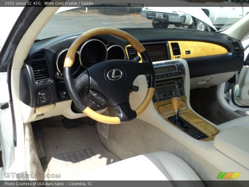 White Gold Crystal / Saddle 2003 Lexus SC 430