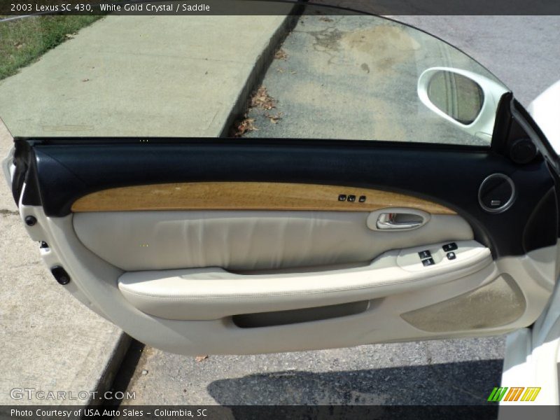 White Gold Crystal / Saddle 2003 Lexus SC 430